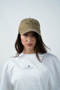 Casquette kaki en coton brodé IDILICA
